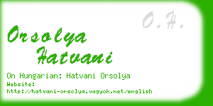 orsolya hatvani business card